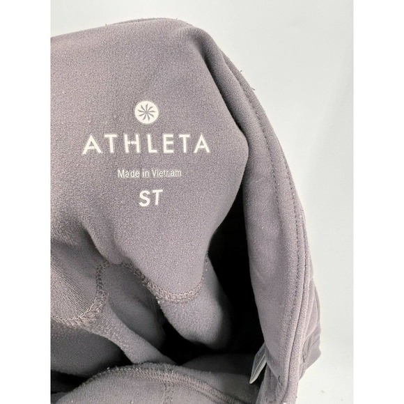 Athleta ST Small Tall Salutation 7/8 Gray Yoga Leggings High-Rise In Powervita - Picture 8 of 9